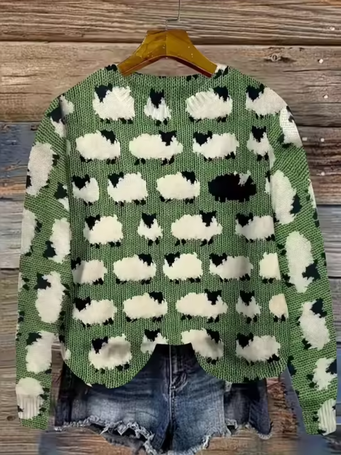 Eveloria Damen Gestrickter Pullover 3D-Druck