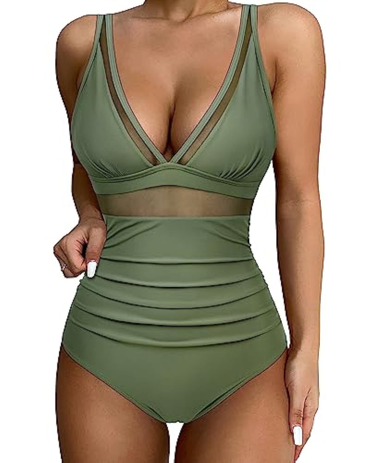 Eveloria Damen Einteiliger Badeanzug Hohe Taille - Eveloria