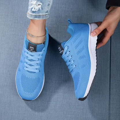 Damen Sneaker Atmungsaktives Mesh Leicht Bequem