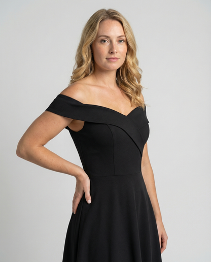 Elegantes Damen Off-Shoulder Abendkleid