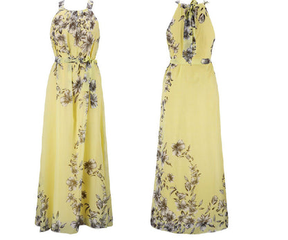 Damen Maxikleid Floralmuster Schulterfrei - Eveloria