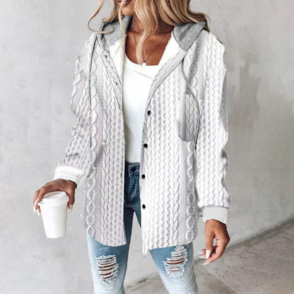 Eveloria Damen Hoodie Weiß Einfarbig