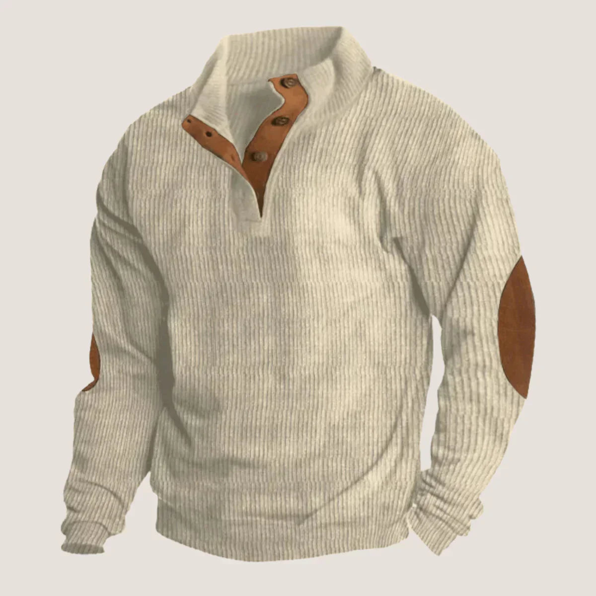 Eveloria Herren Ripp-Pullover Stilvoll