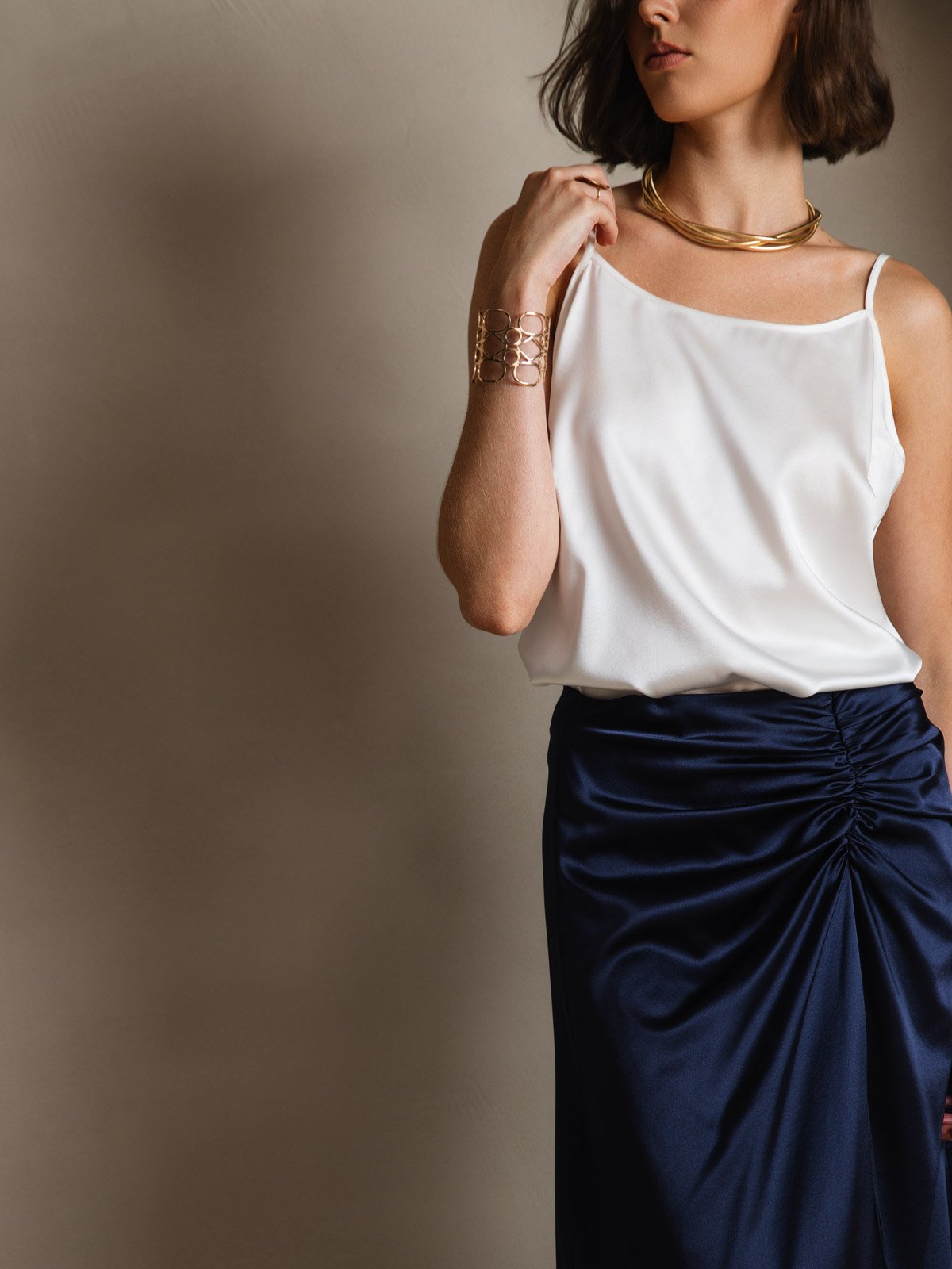 Eveloria Damen Seiden-Camisole Spaghettiträger