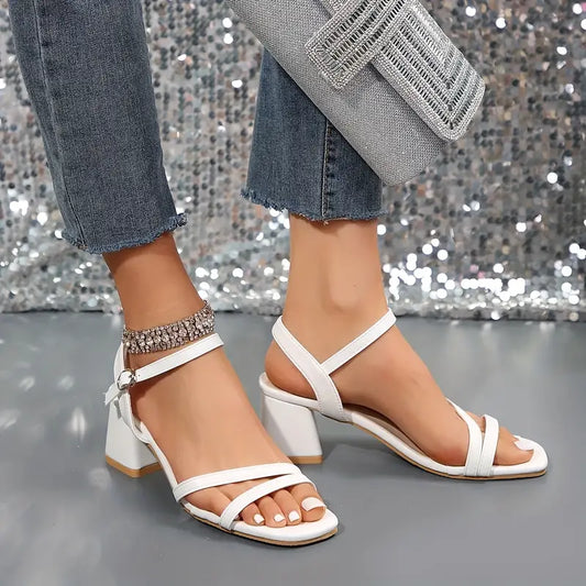 Eveloria Damen Sandalen Chic Schnallenschluss - Eveloria