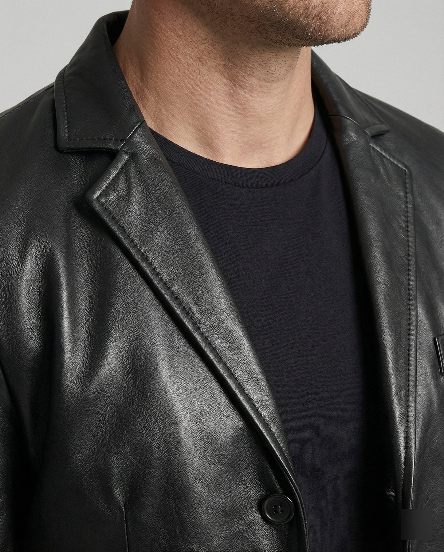 Herren Kunstleder Blazer modern