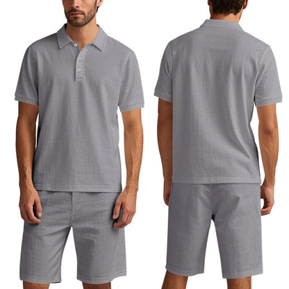 Eveloria Damen Kurzärmliges Poloshirt Strandanzug Shorts Set