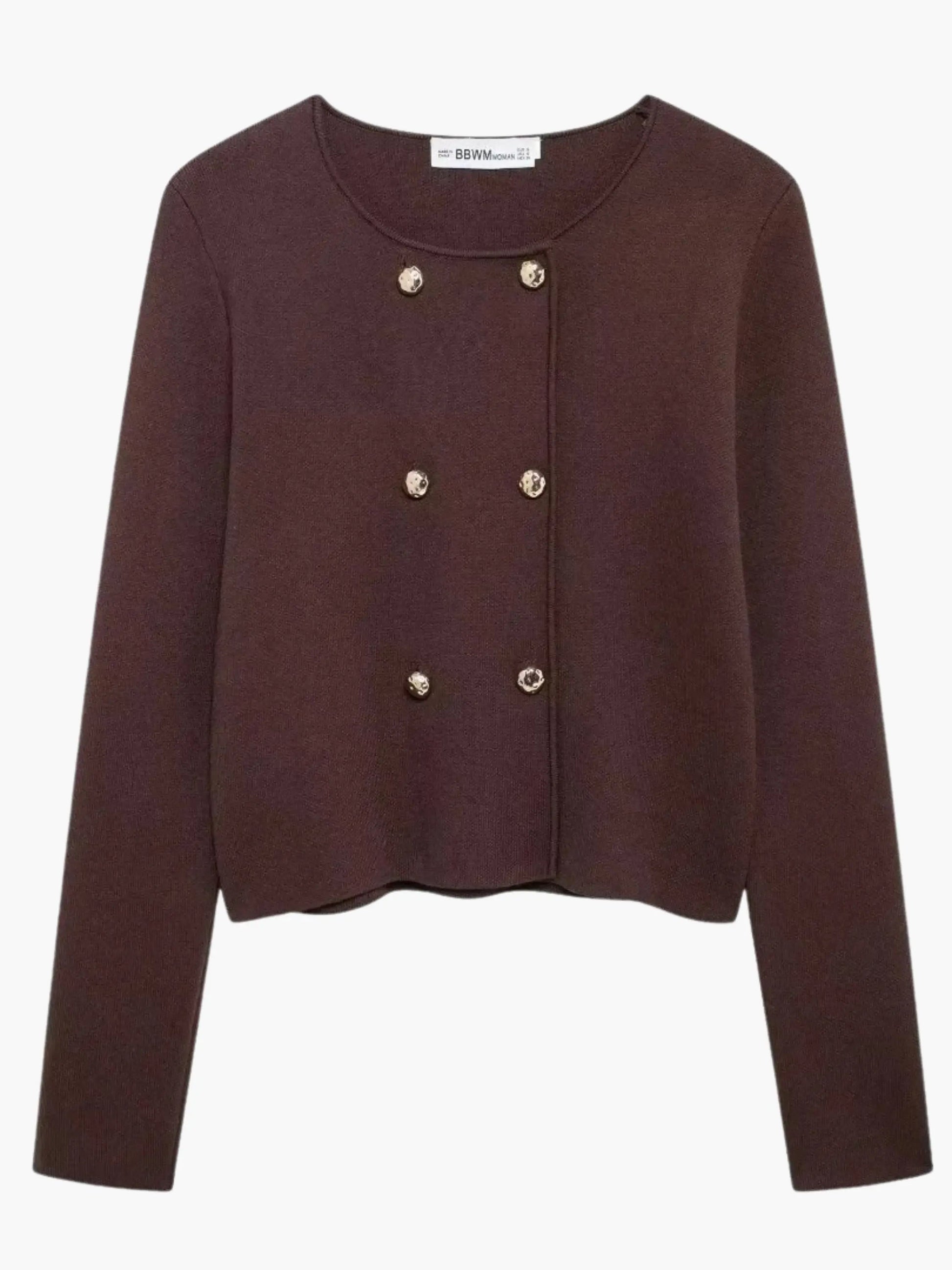Damen Doppelreihiger Strickcardigan - Norvielle