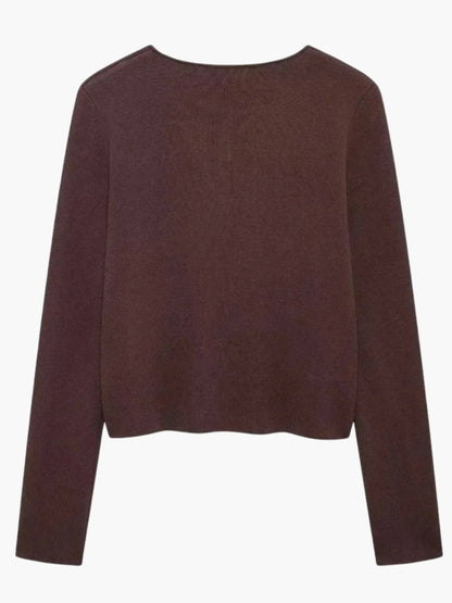 Damen Doppelreihiger Strickcardigan