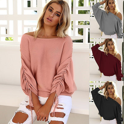 Damen Oversized Pullover Asymmetrischer Schnitt Eveloria - Eveloria