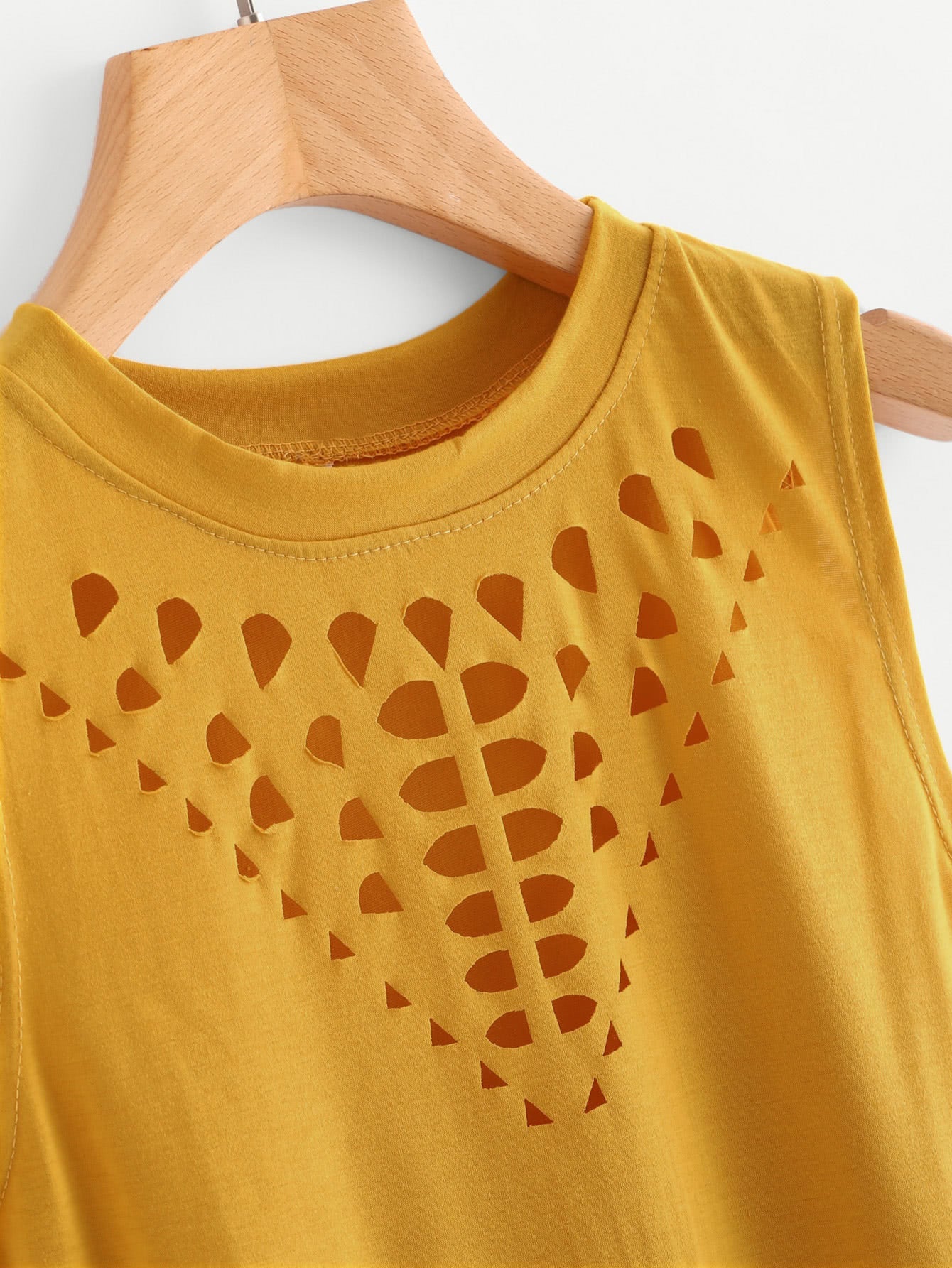 Damen Sporttop Ärmellos Dekorativer Cut-Out Asymmetrisch