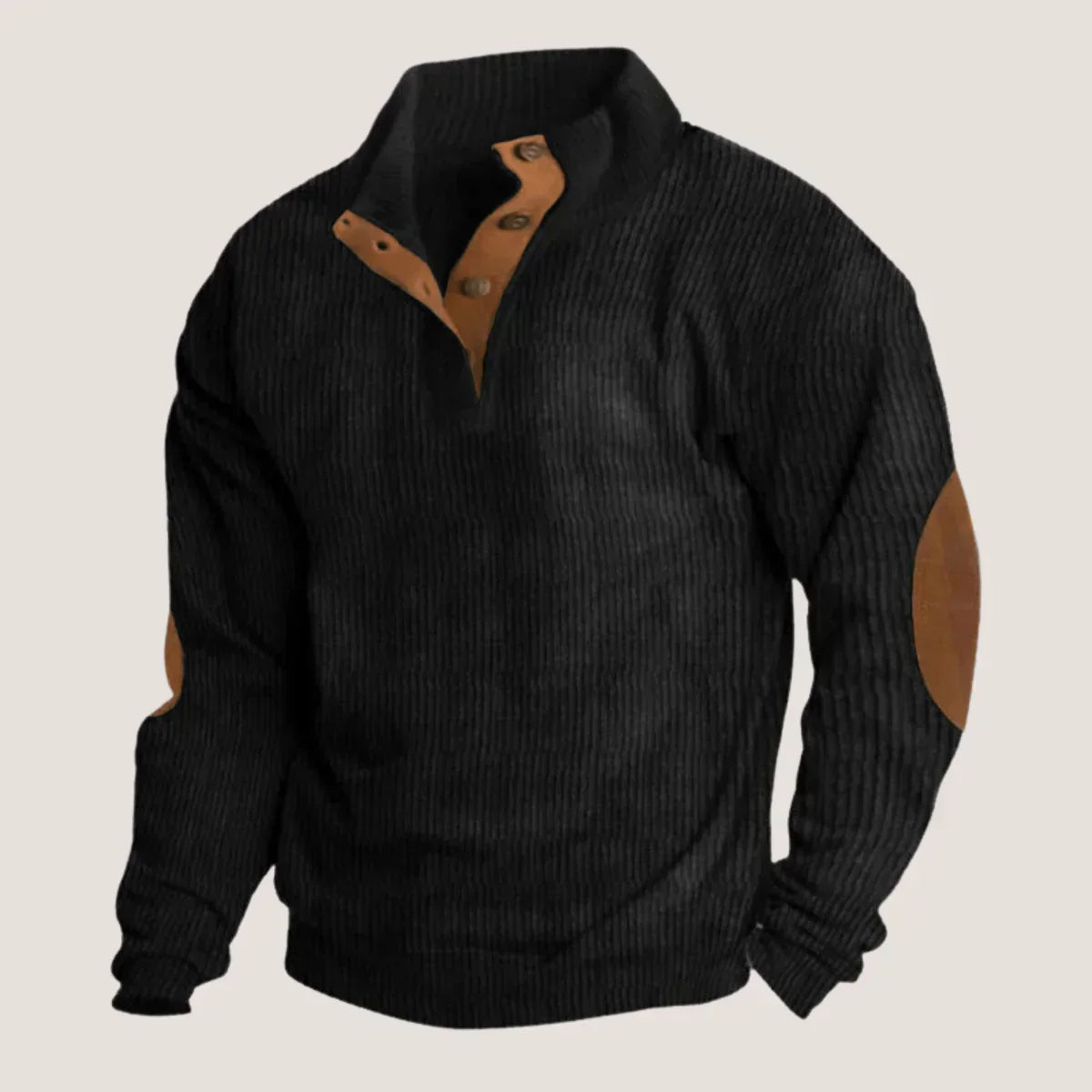 Eveloria Herren Ripp-Pullover Stilvoll