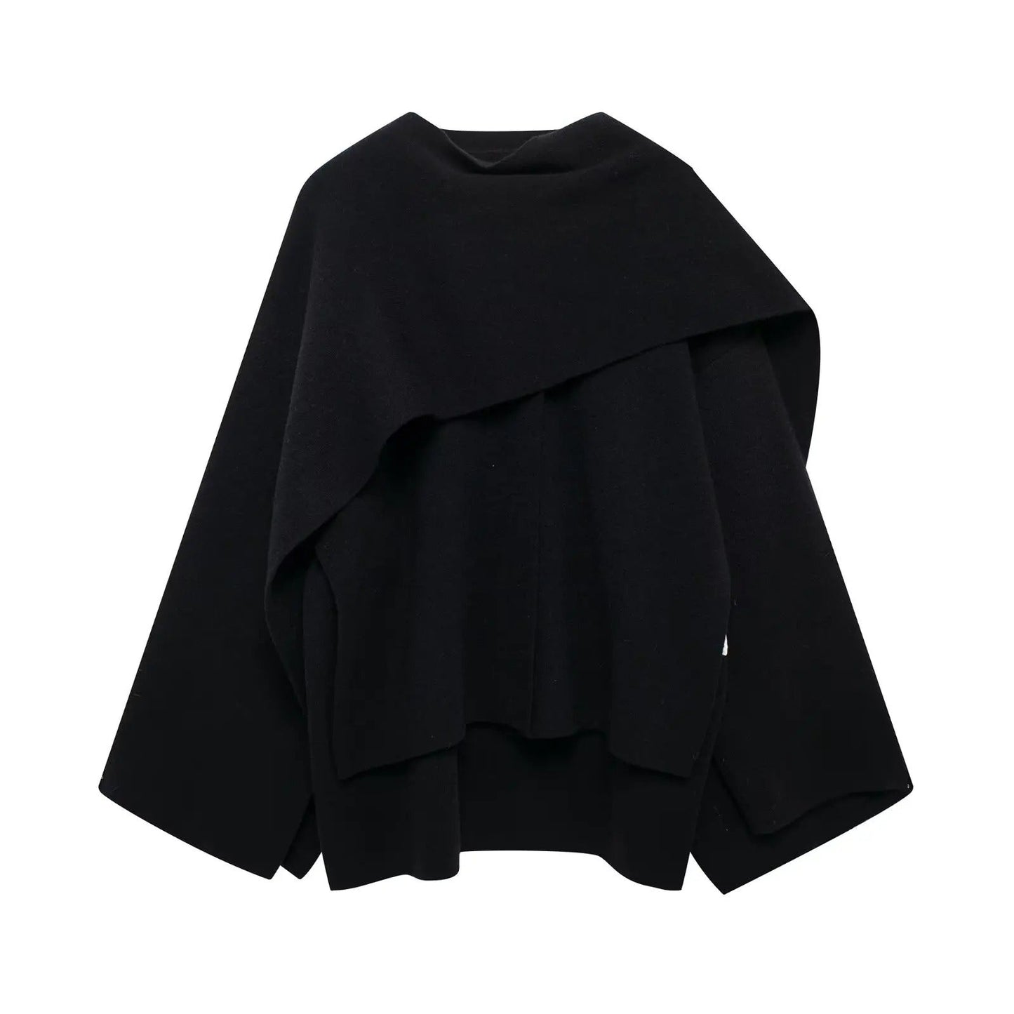Damen Cape-Mantel Elegantes Drapieren