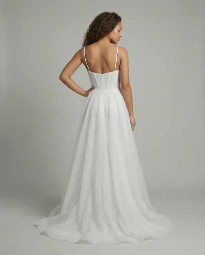 Damen Glitzer Ballkleid