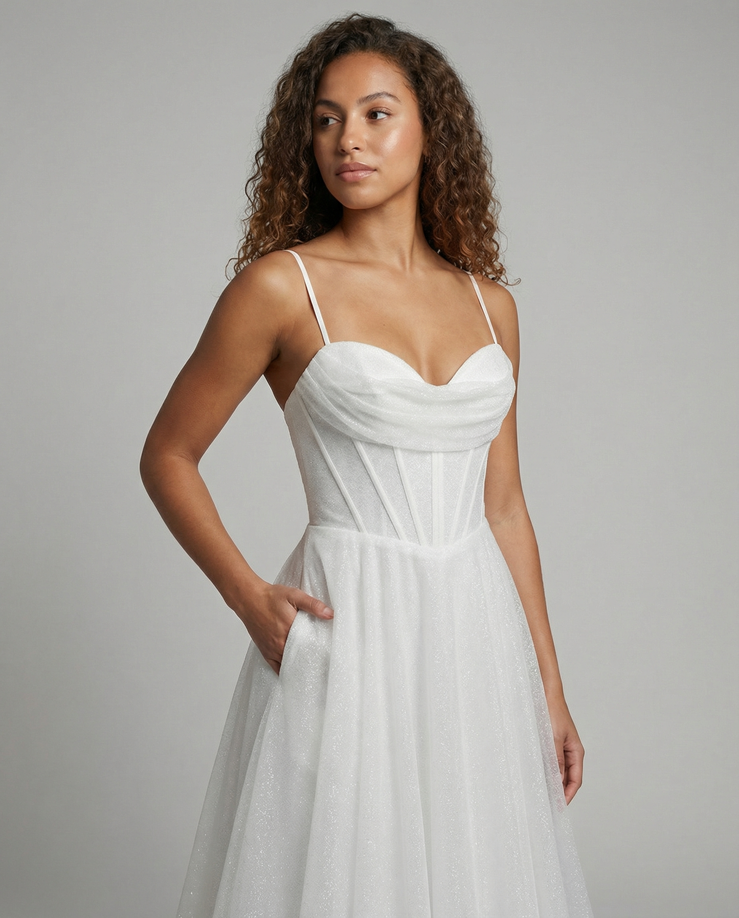 Damen Glitzer Ballkleid