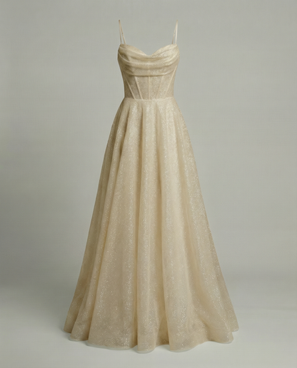 Damen Glitzer Ballkleid