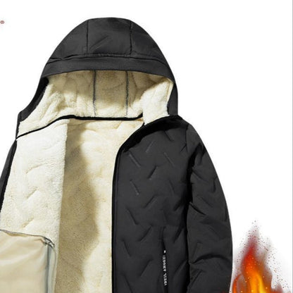 Herren Winterjacke Fleece Reißverschluss Olivier