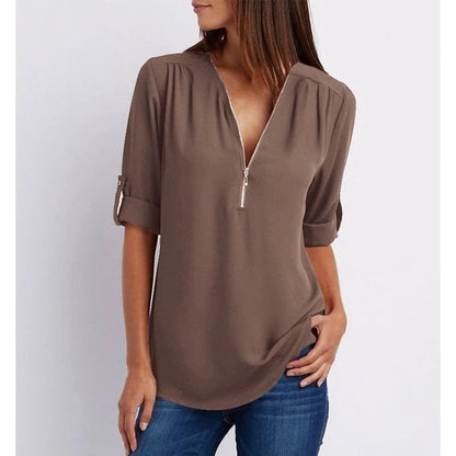 Eveloria Damen Bluse Lockere Stilvolle Baumwolle