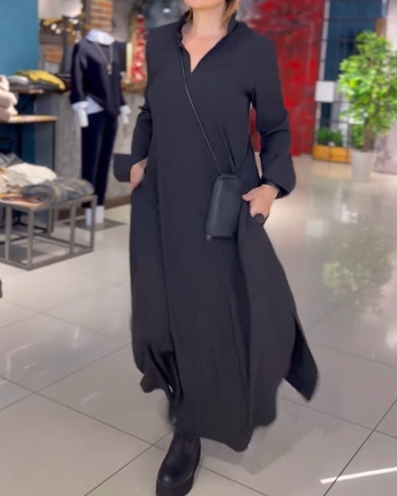 Eveloria Damen Stretchkleid Lang Weich