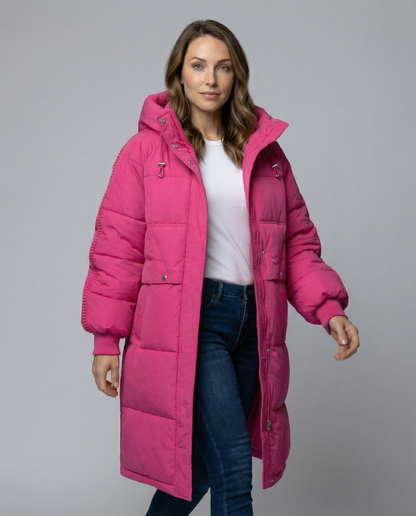 Warme Oversized Pufferjacke Damen Daunenfüllung