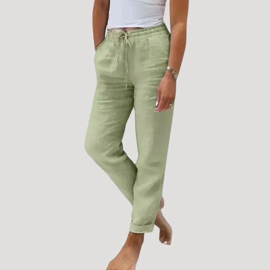 Damen Sommerhose Gerades Bein Mit Taschen - Eveloria