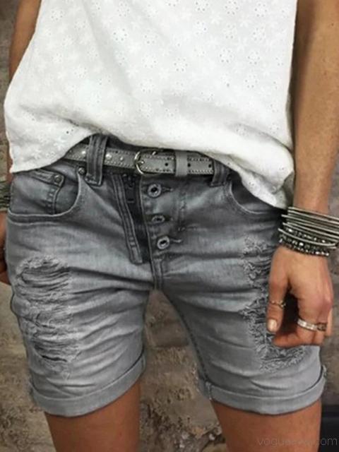 Eveloria Damen Lässige Denim Shorts - Eveloria