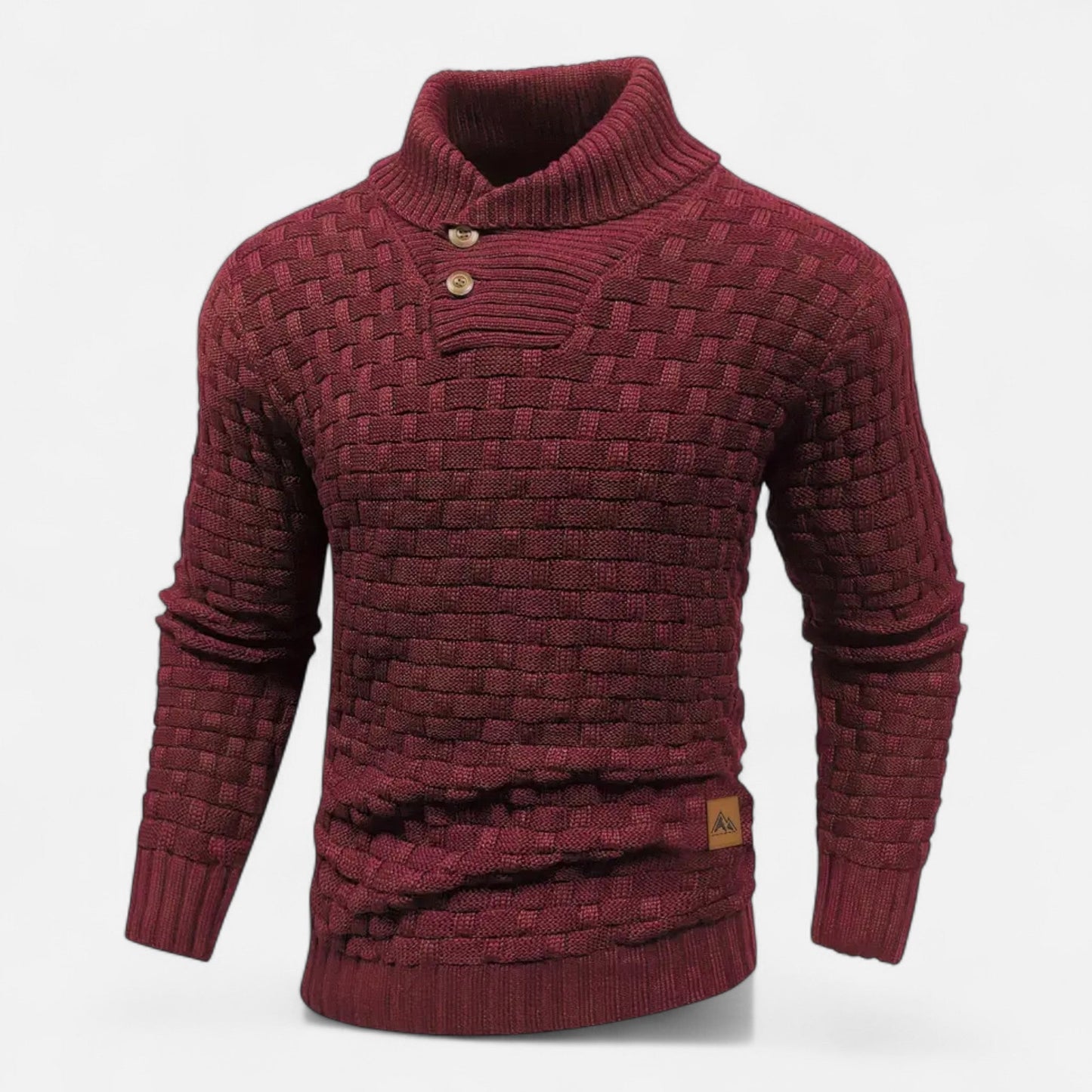Herren Strickpullover Knopfleiste Klassisch Einfarbig