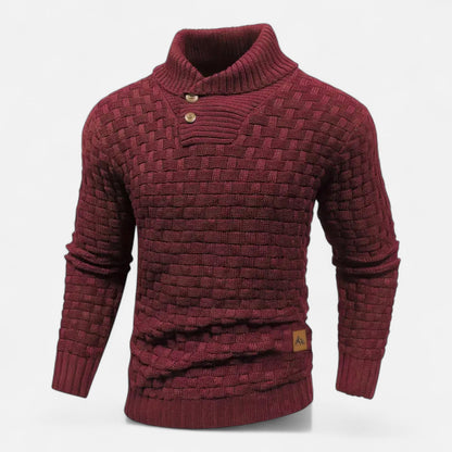 Herren Strickpullover Knopfleiste Klassisch Einfarbig