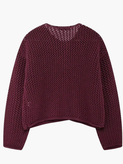 Lya Damen Grobstrick Strickjacke