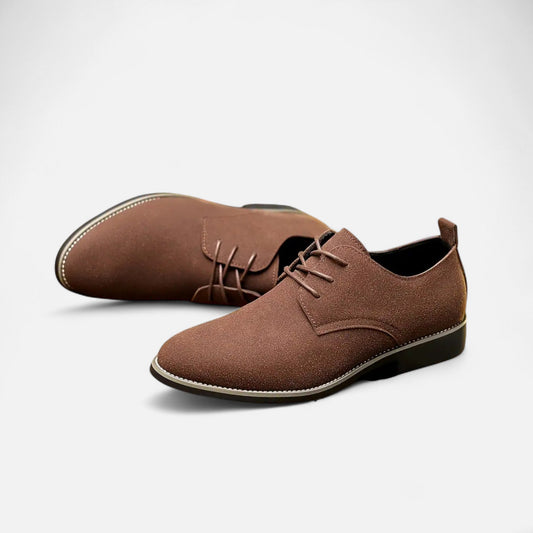 Herren Lederschuhe Business Casual Schnürschuhe Schwarz - Eveloria