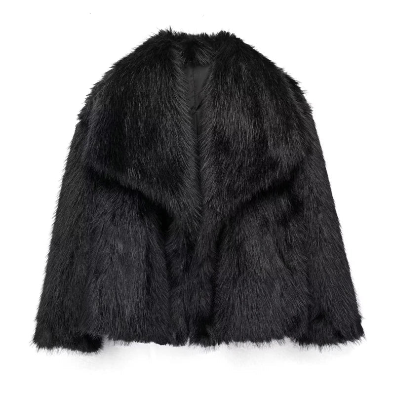 Damen Pelzjacke Warm Stilvolles Design