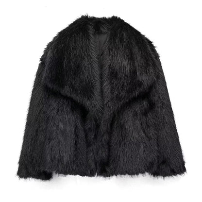 Damen Pelzjacke Warm Stilvolles Design