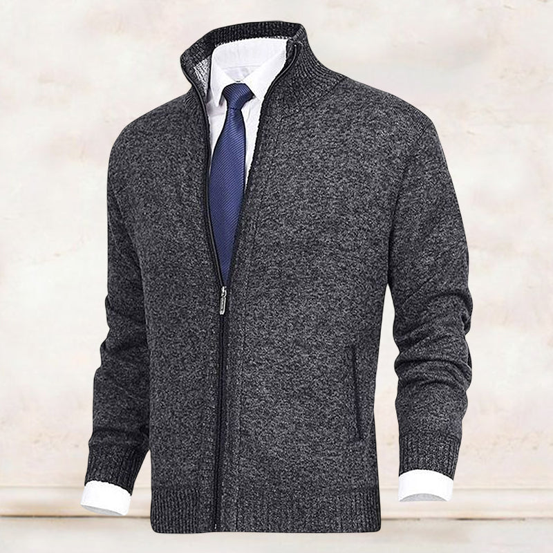 Eveloria Damen Strickjacke Stehkragen Reißverschluss