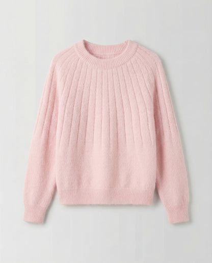 Damen Strickpullover Fluffig