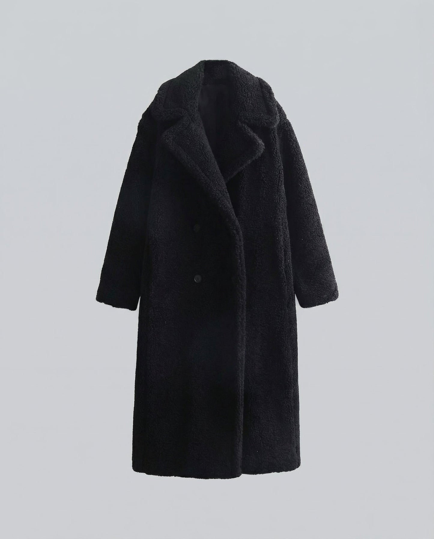 Damen Kunstfell Mantel Teddy Look