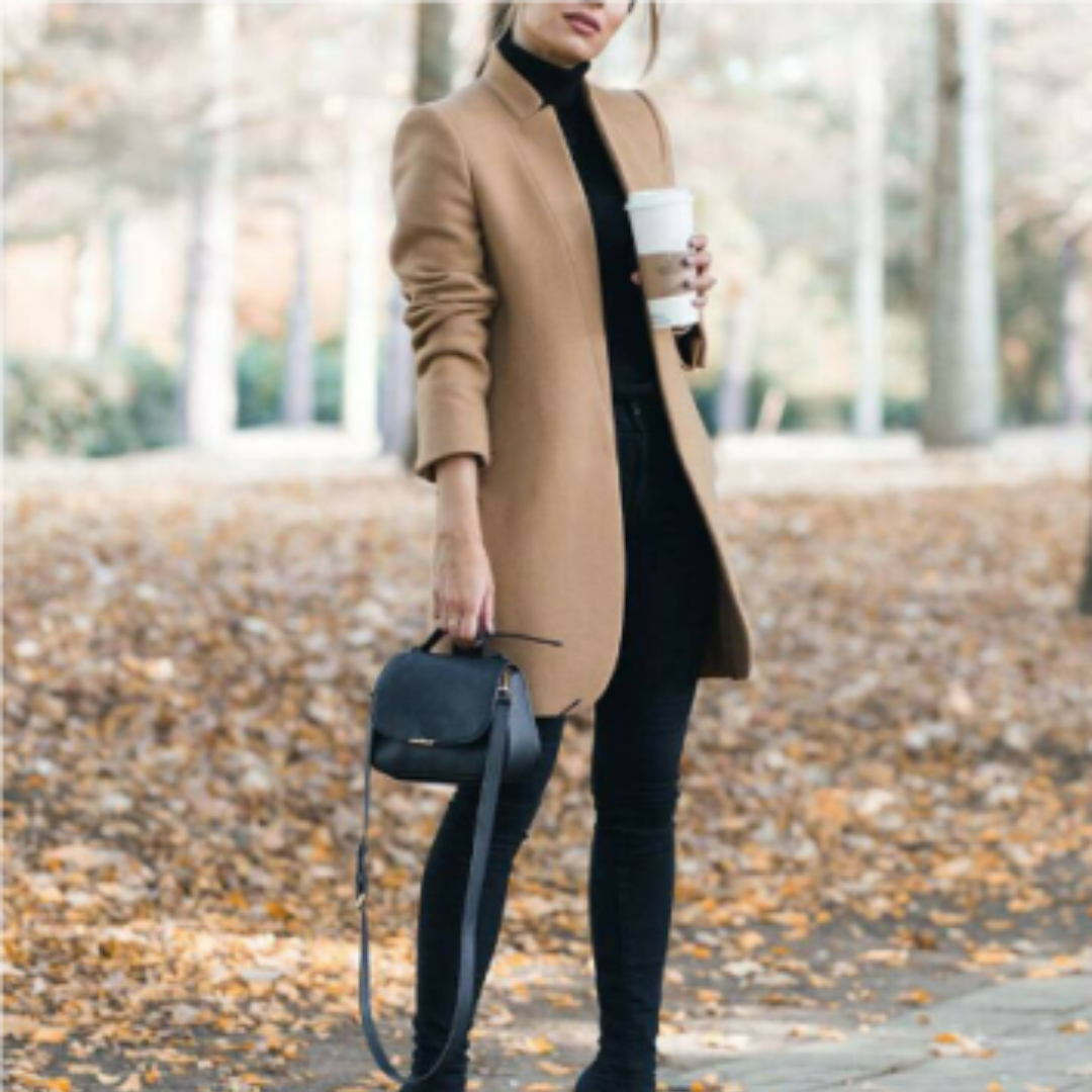 Damen Stehkragen Wintermantel Zeitloses Design