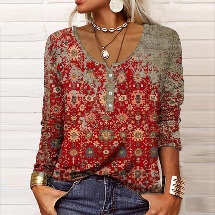 Eveloria Damen Pullover Aztekenmuster Elegantes Design