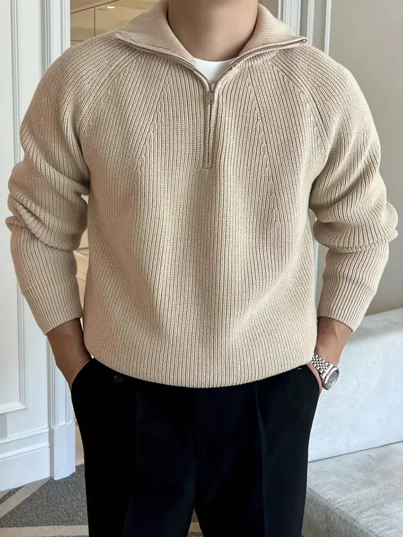 Eveloria Herren Langärmliger Strickpullover Lässig