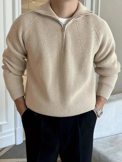 Eveloria Herren Langärmliger Strickpullover Lässig