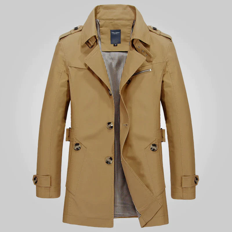 Eveloria Damen Trenchcoat Elegantes Design Beige