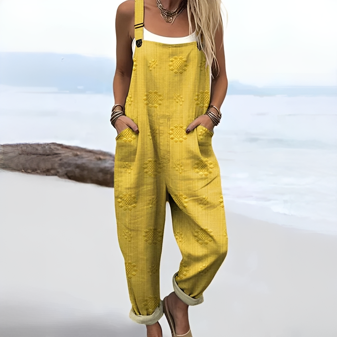 Damen Jumpsuit Leicht Sommerlich für Alltag und Urlaub - Eveloria