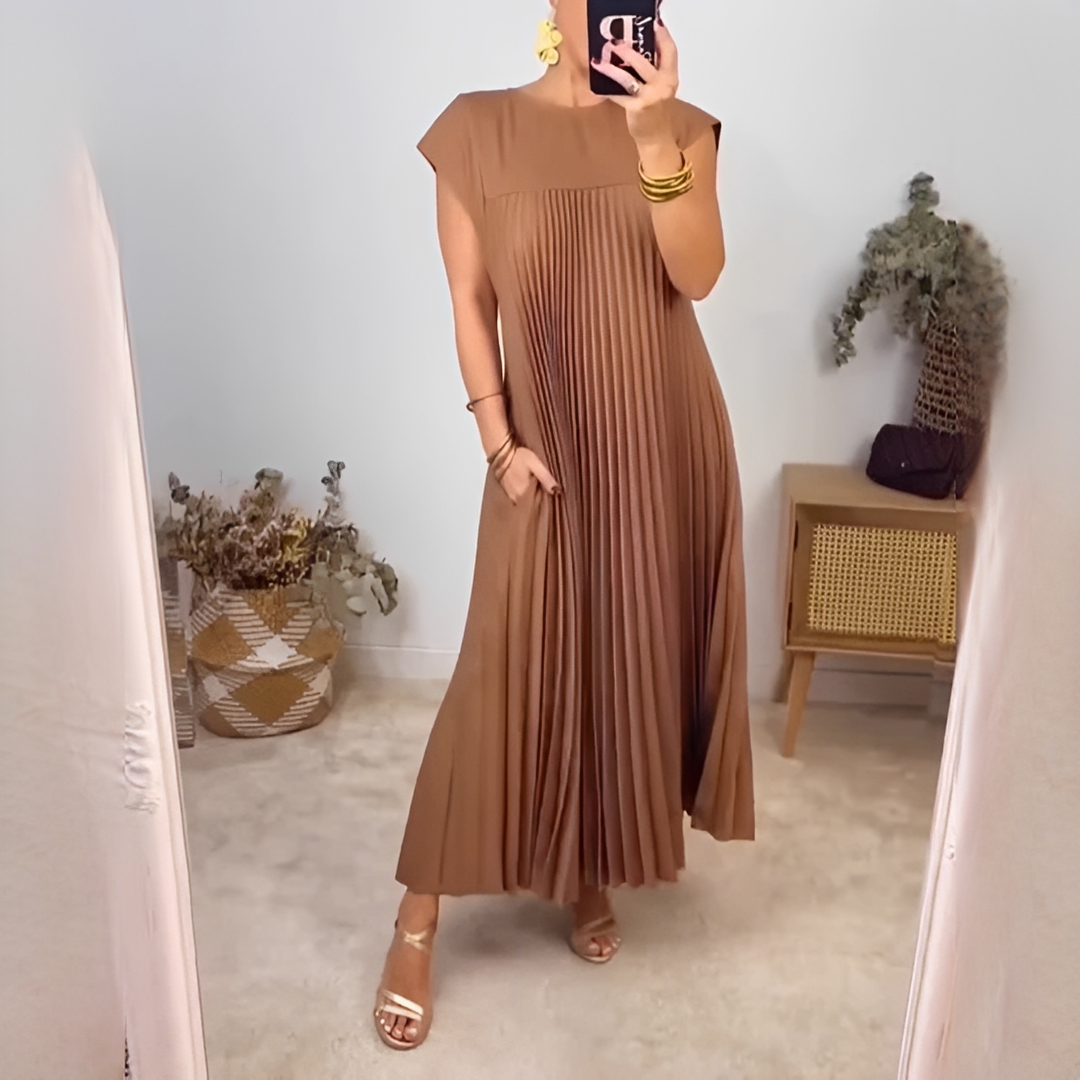 Damen Sommerkleid Lang atmungsaktives Baumwollkleid für Alltag