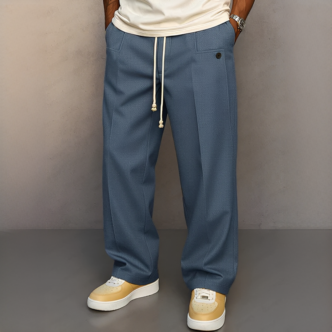 Herrenhose Leicht Kordelzug Beige