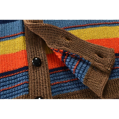 Herren Retro Cardigan Strickpullover