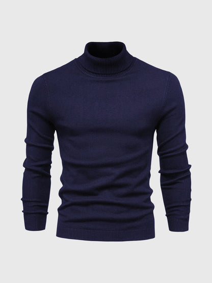 Herren Rollkragenpullover Baumwolle Elegantes Strickdesign