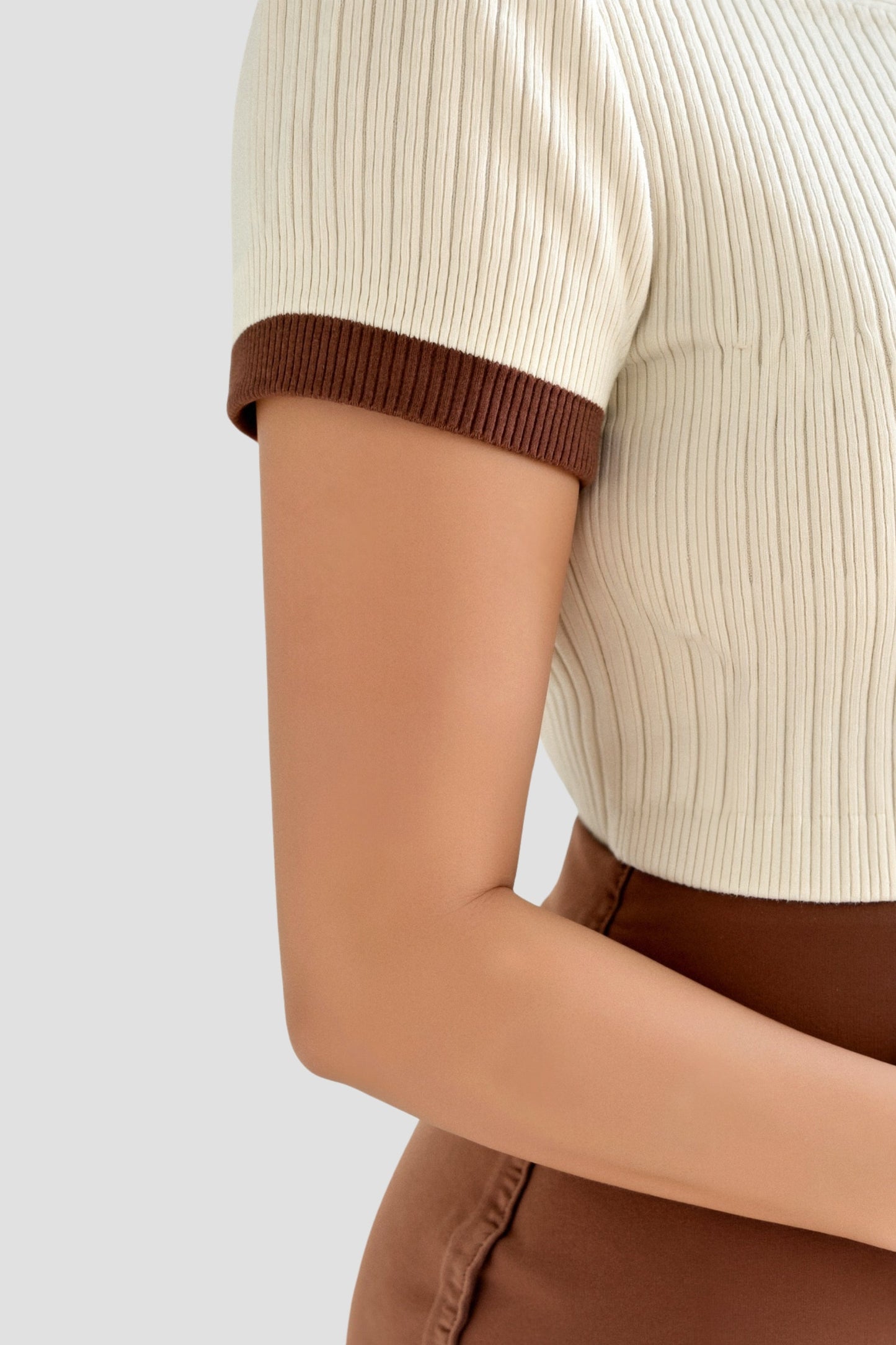 Herren Polo-Shirt Blockfarbe Gestrickt Rundhals