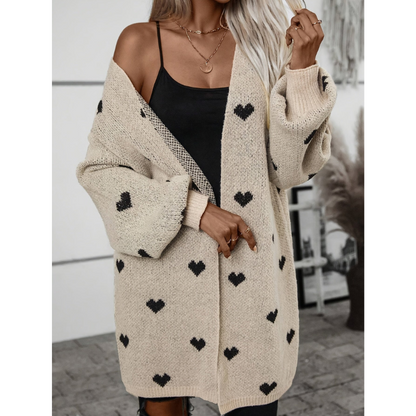 Damen Langarmshirt Herzmuster