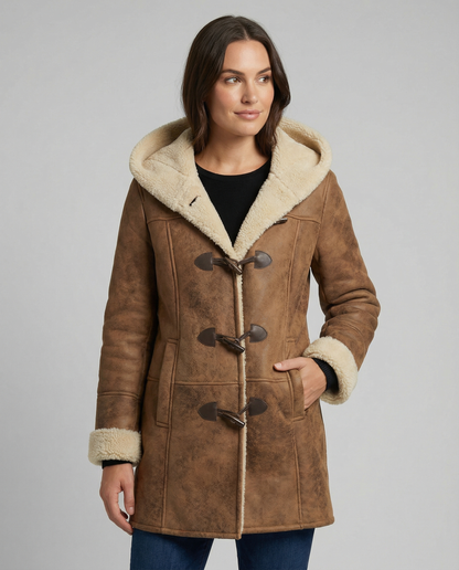 Eveloria Damen Kapuzenjacke Dicker Stoff Schwarz - Eveloria
