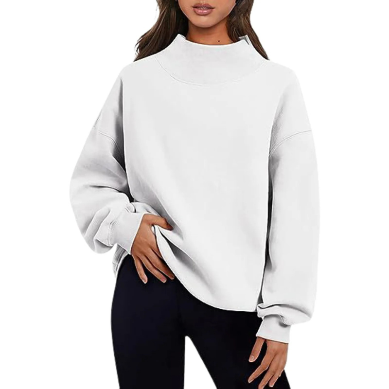Eveloria Damen Sweatshirt Locker Sitzend Grau