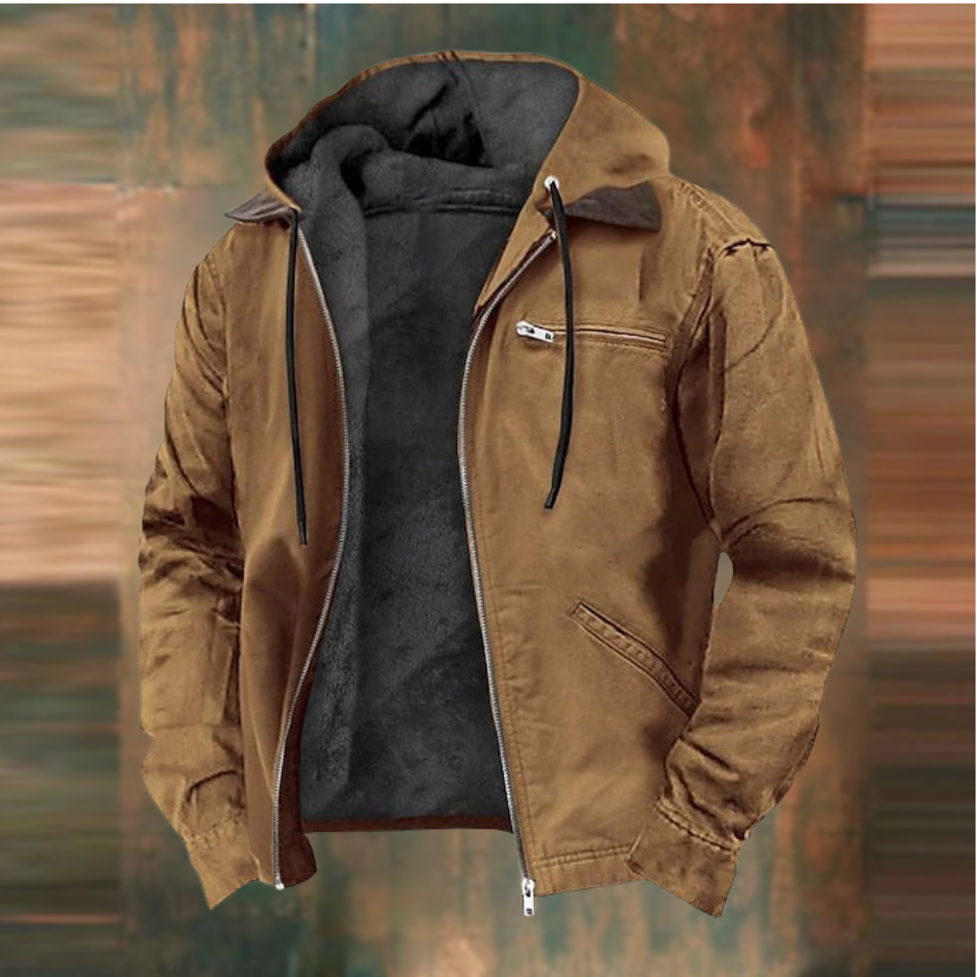 Eveloria Herren Winterjacke Klassisch Schwarz - Eveloria